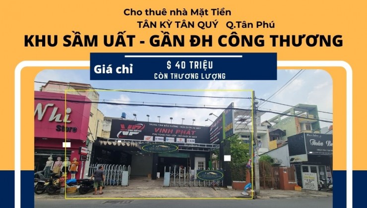 Cho thuê nhà mặt tiền Tân Kỳ Tân Quý 162m2, 40Triệu - NGANG gần 10M